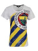 Kadın Beyaz Tribün Bayrak T-shirt