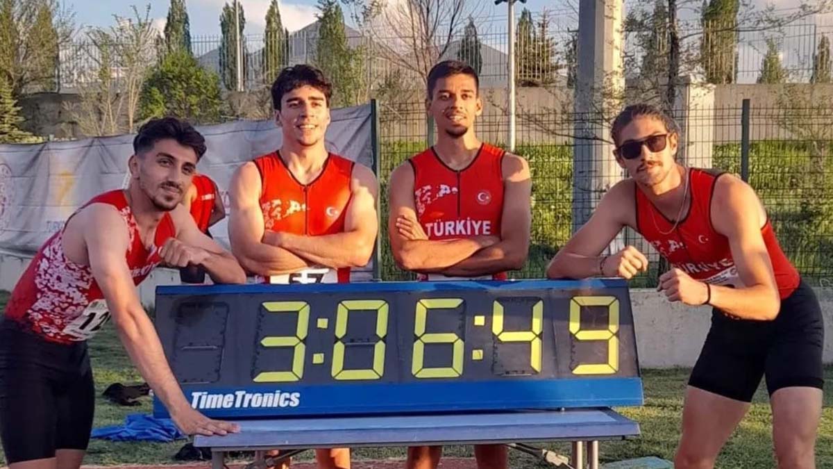 4x400m bayrak takımı Türkiye rekoru kırdı