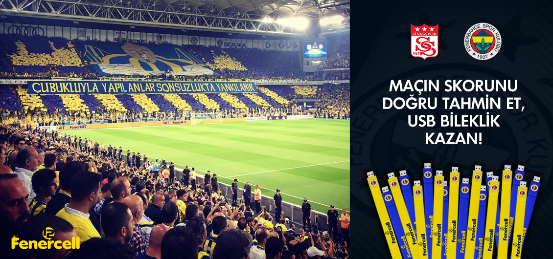 Skoru Tahmin Et, Sarı Lacivert USB Bileklik Kazan! Fenerbahçe Spor Kulübü